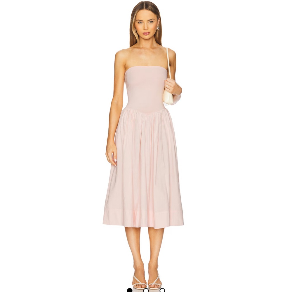 FREE PEOPLE Onda Tube Midi Dress in Pink